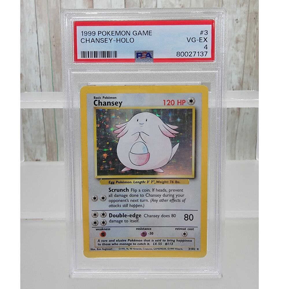 1999 Pokemon Game #3 Chansey-Holo Card PSA 4